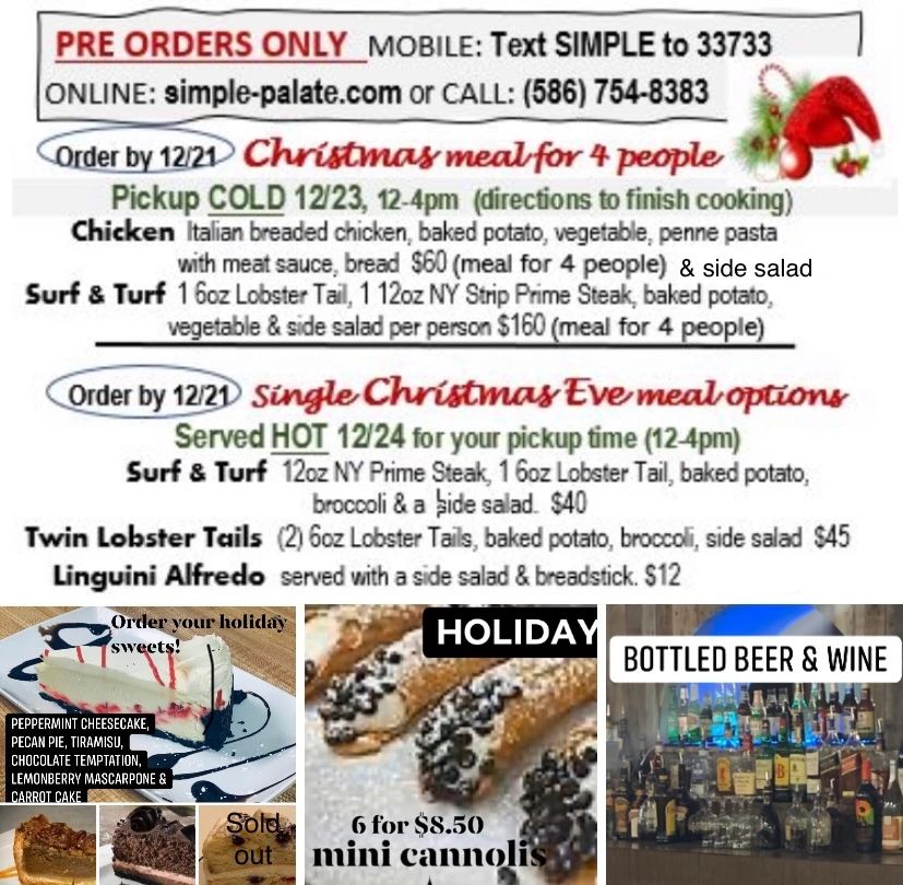 Featured Items Simple Palate Restaurant